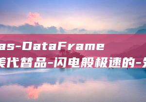 Pandas-DataFrame-的完美代替品-闪电般极速的-处置库 (pandas库有什么用)