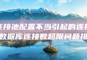 Java连接池配置不当引起的连接泄漏和数据库连接数超限问题排查 (java连接sqlserver数据库代码)