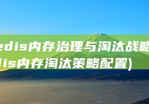 Redis内存治理与淘汰战略 (redis内存淘汰策略配置)