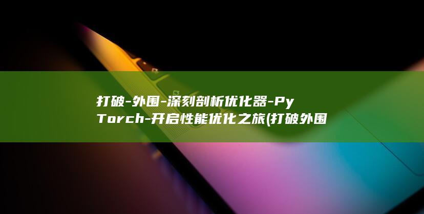 打破-外围-深刻剖析优化器-PyTorch-开启性能优化之旅 (打破外围束缚的例子文化芯片)