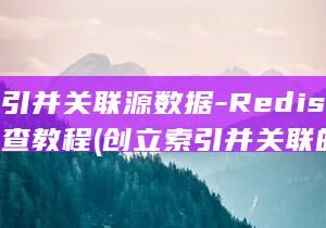创立索引并关联源数据-Redis全文搜查教程 (创立索引并关联的方法)