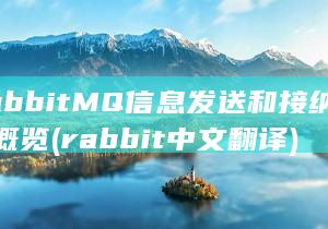 RabbitMQ信息发送和接纳形式概览 (rabbit中文翻译)