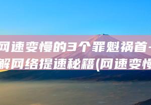 揭晓网速变慢的3个罪魁祸首-涨姿势了解网络提速秘籍 (网速 变慢)