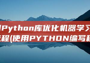 使用Python库优化机器学习工作流程 (使用PYTHON编写程序)